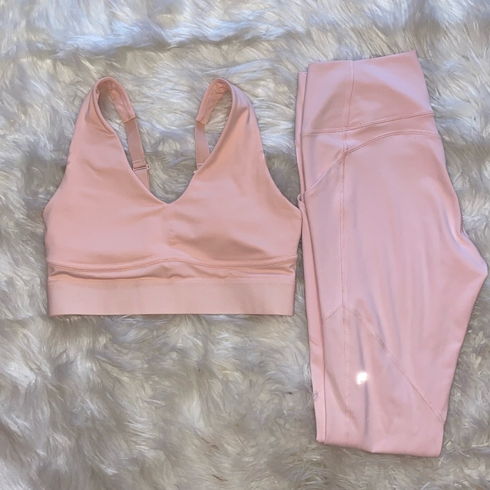 Fabletics Pink Capri Legging Set